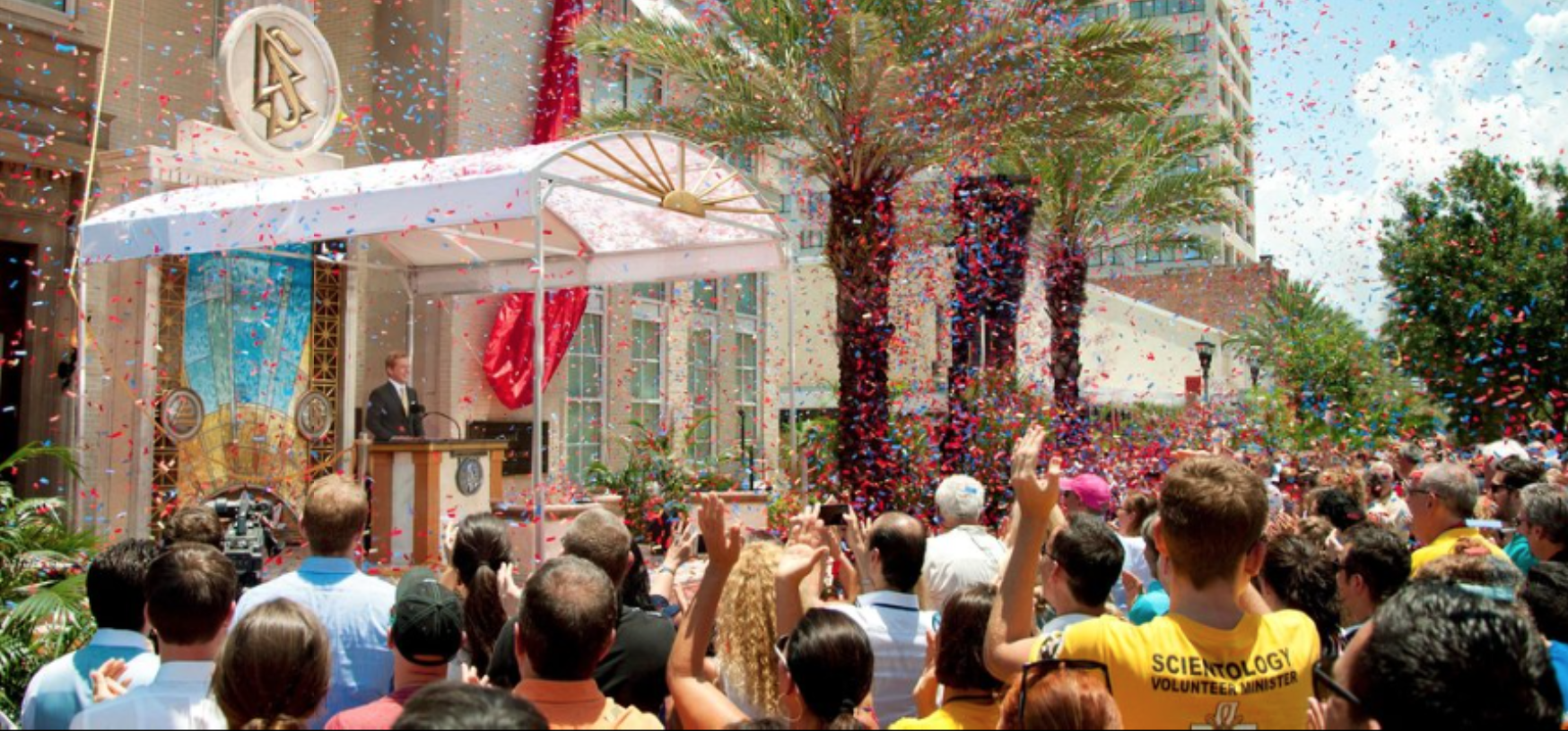 professional confetti cannons for Scientology in tampa